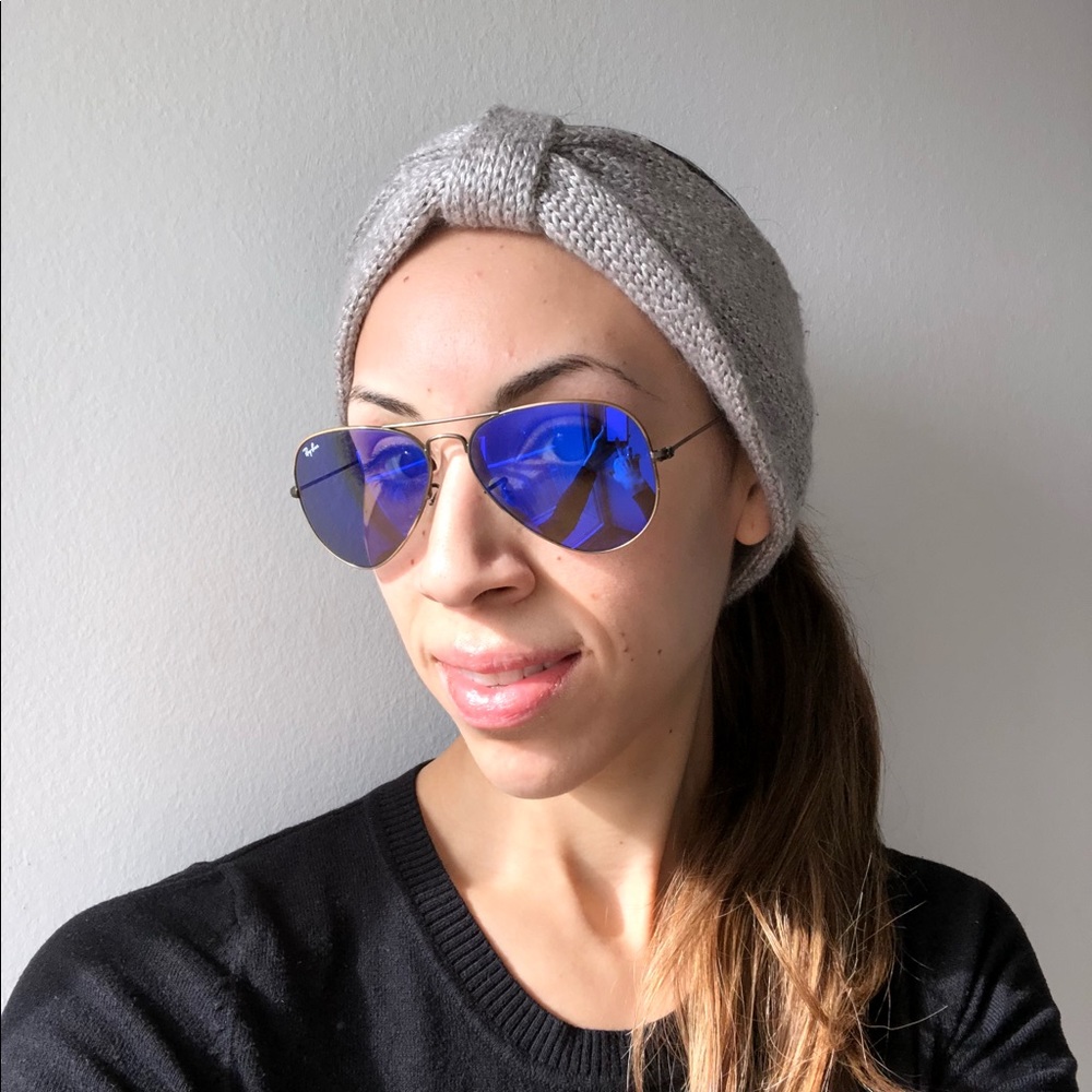 Ray ban aviators blue/ violet mirror